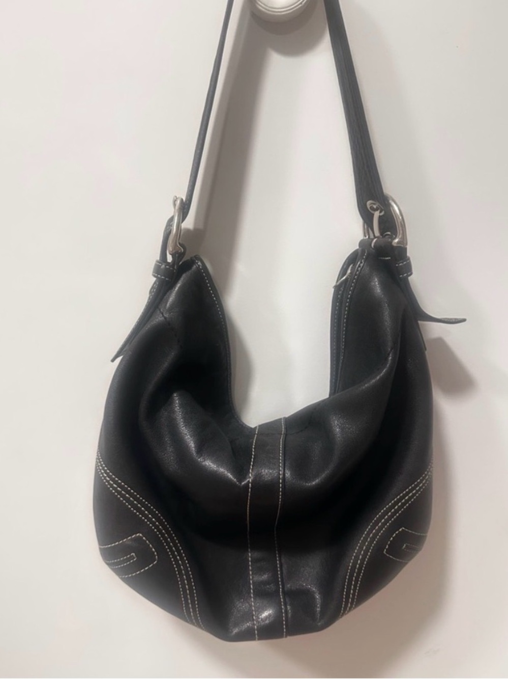 Coach Black Leather Shoulder Hobo